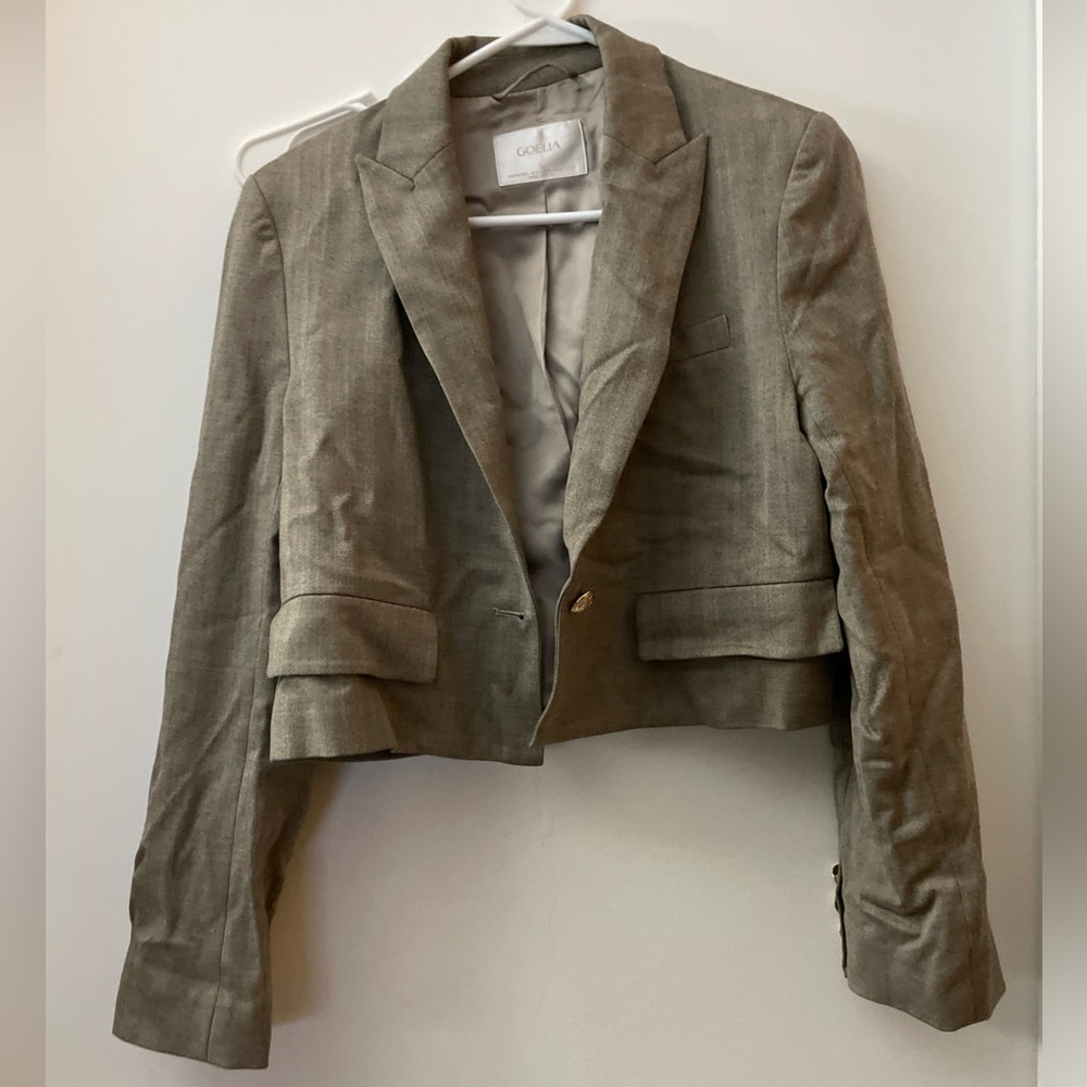 Goelia Women's Tailored Brown Blazer